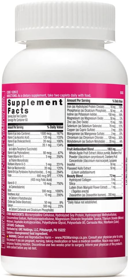 GNC milestones Teen Multivitamin for Girls 12-17 - (Product) RED - Caplet Formula