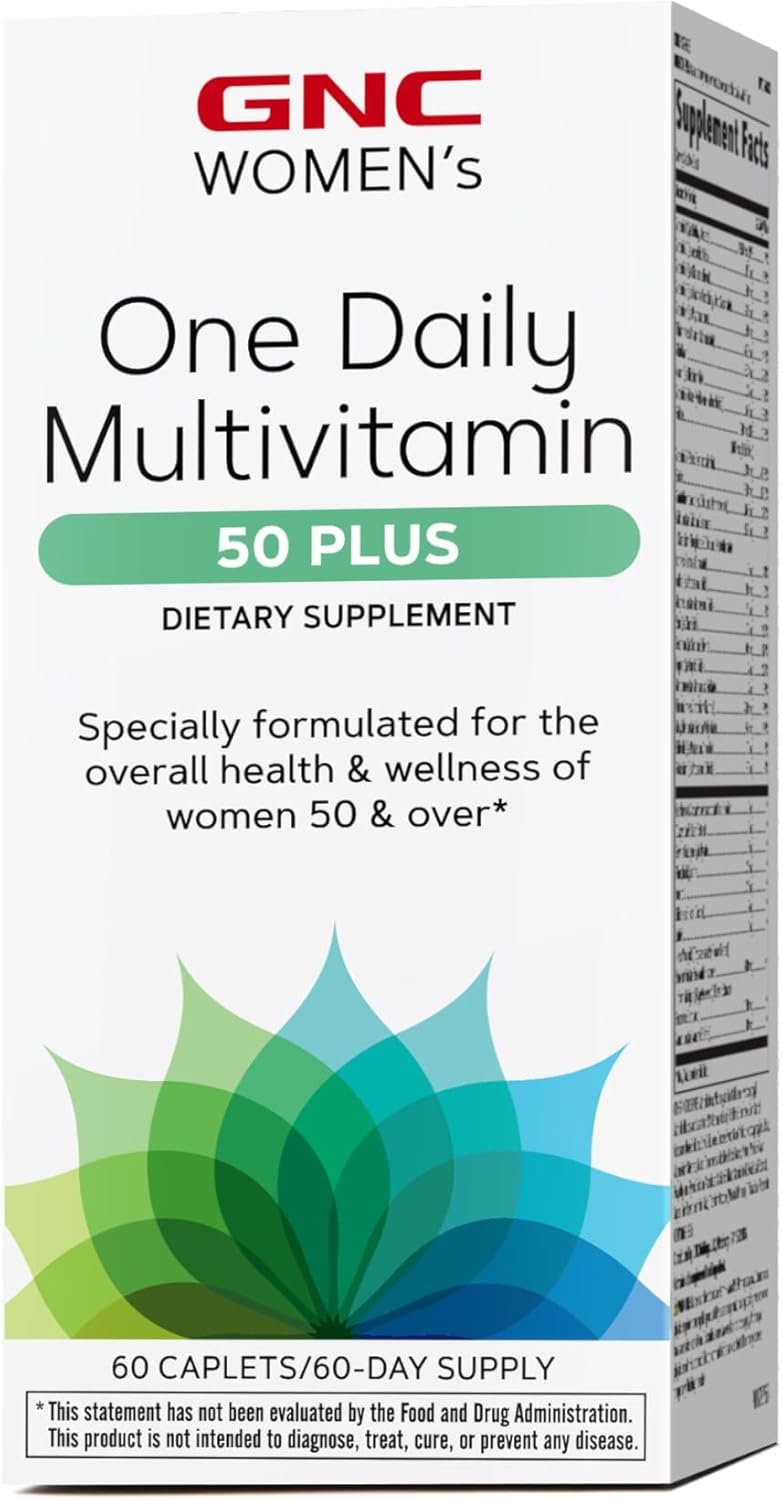 GNC One Daily Multivitamin 50 Plus - 60 Caplets for 60 Servings
