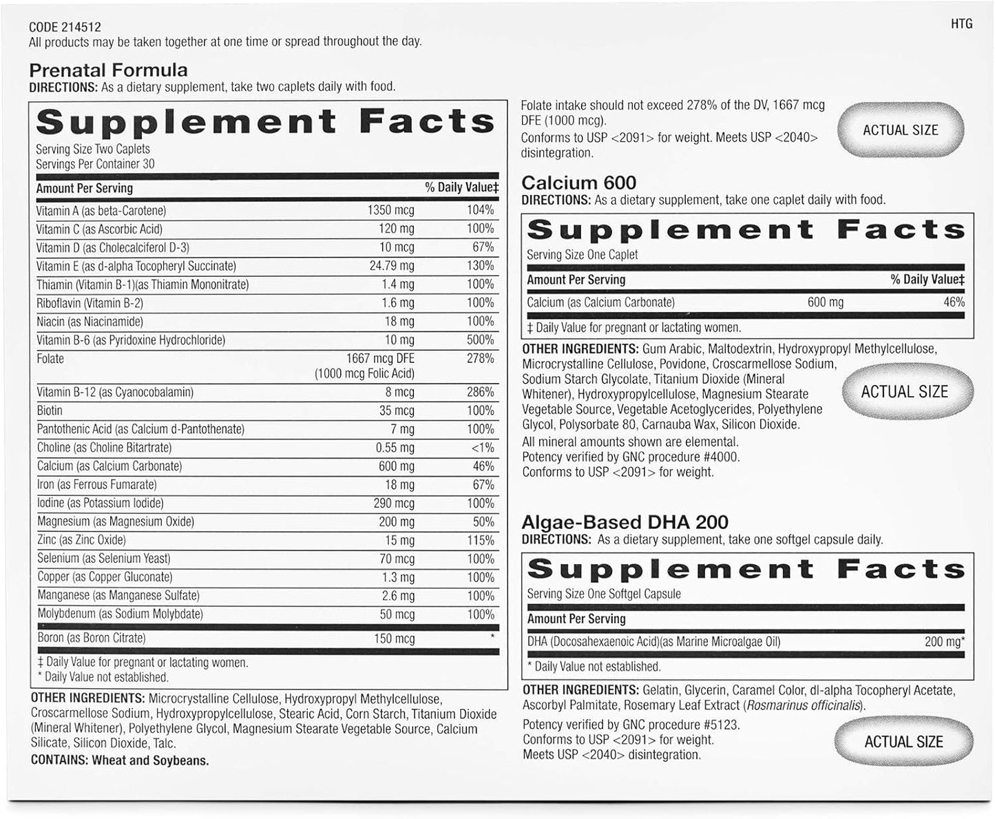 GNC Targeted Prenatal Essentials for Women | Daily Supplement System with Zinc & Iron | Supports Fetal Development | 30 Packs