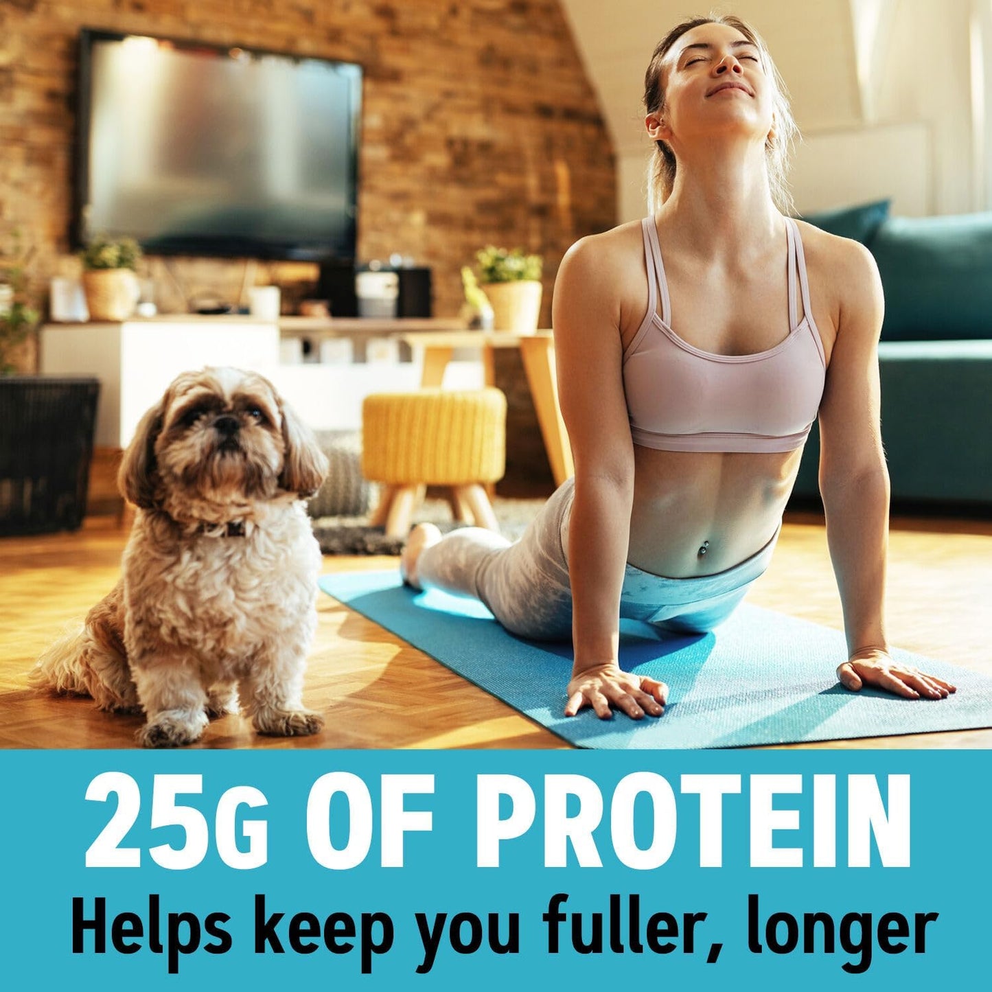 GNC Total Lean Shake 25 Protein Powder - French Vanilla Flavor | 25g Protein per Serving | 16 Servings Meal Replacement Shake