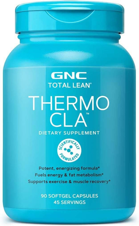 GNC Total Lean Thermo CLA Softgel Capsules - Boosts Energy, Metabolism, and Muscle Recovery - 90 Count