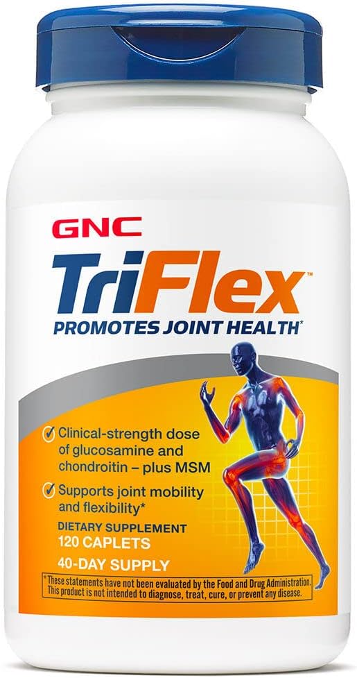 GNC TriFlex Caplets for Joint, Bone, and Cartilage Health Support with Glucosamine, Chondroitin, and MSM - 120 Count - BoostGo Australia