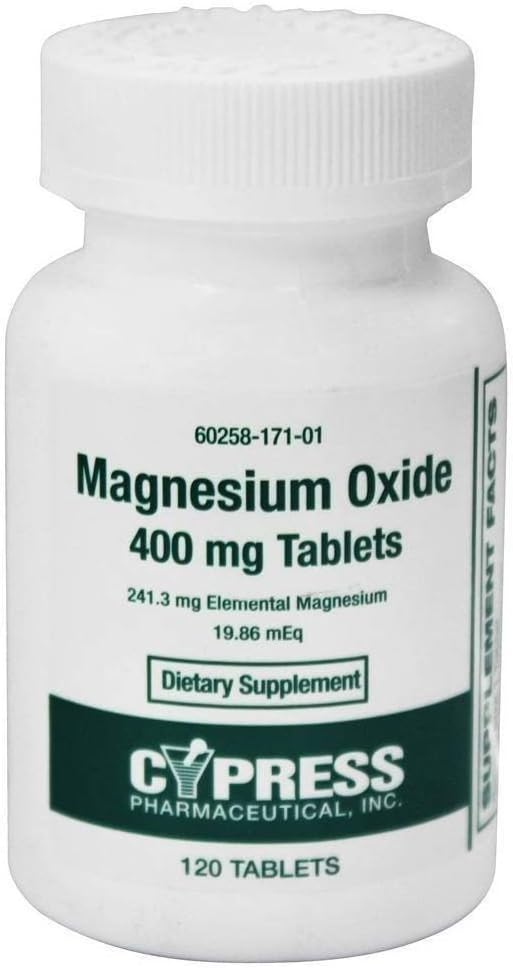 GNMDNR Magnesium Oxide 400 mg - 120 Tablets x 4 Bottles - High Strength Magnesium Supplement