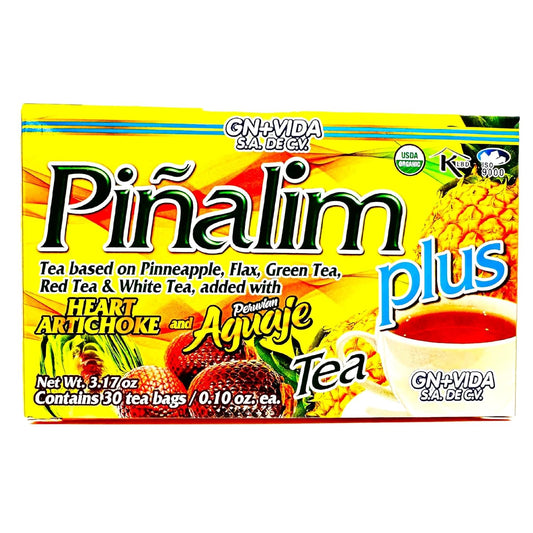 GN+Vida Pinalim Plus Tea with Aguaje Peruano and Artichoke Heart - Original Healthy Cleansing Formula | 30 Count