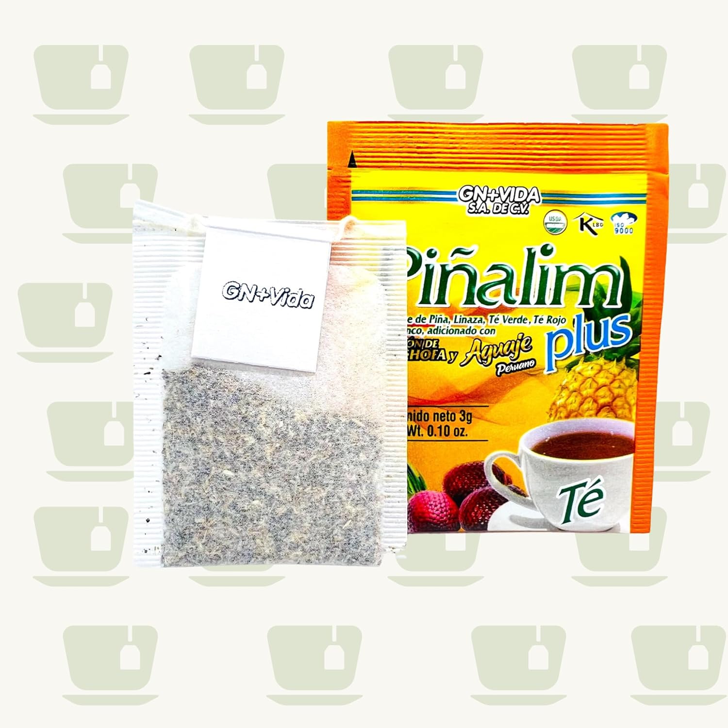 GN+Vida Pinalim Plus Tea with Aguaje Peruano and Artichoke Heart - Original Healthy Cleansing Formula | 30 Count