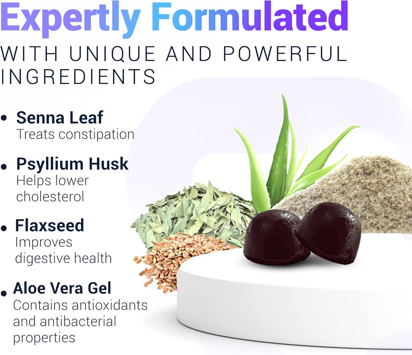 Go-Daily Advanced Colon Cleanse Probiotic Gummies for Gut Health, Constipation Relief - 60 Gummies