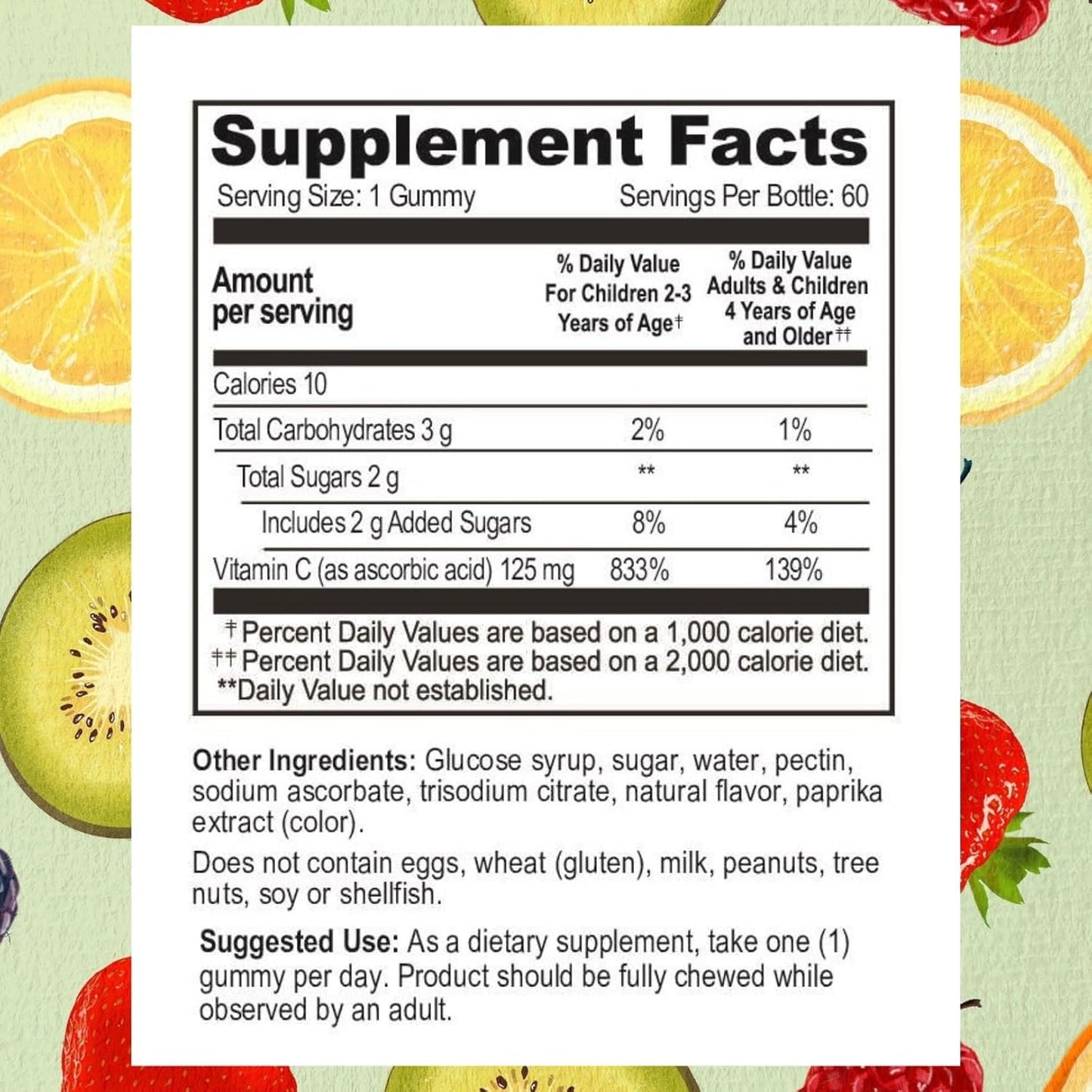 Go Healthy Natural Multivitamin and Vitamin C Gummies Bundle for Kids - Vegetarian, Kosher, Halal, Gluten Free, Non-GMO