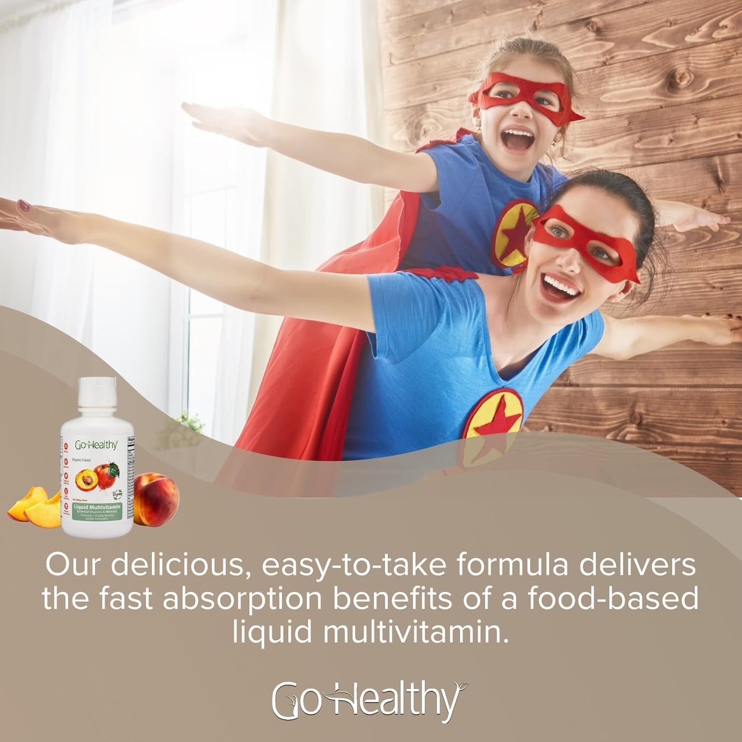 Go Healthy Natural Vegan Liquid Multivitamin and Collagen Biotin Bundle - Boost Your Health Naturally!