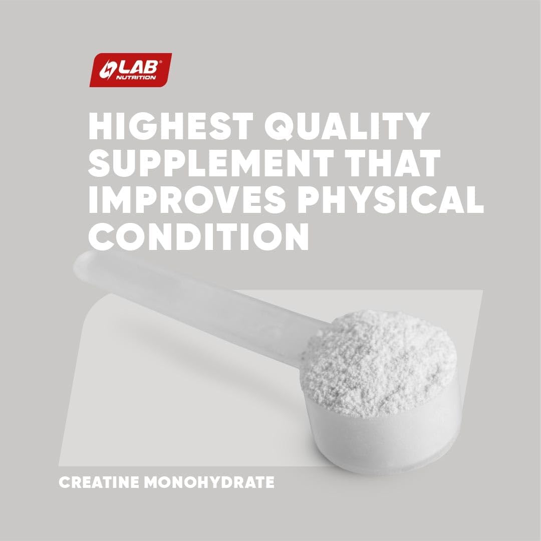 GOL Lab Nutrition Micronized Creatine Monohydrate Powder - 500G, 100 Servings, Unflavored, Keto Friendly