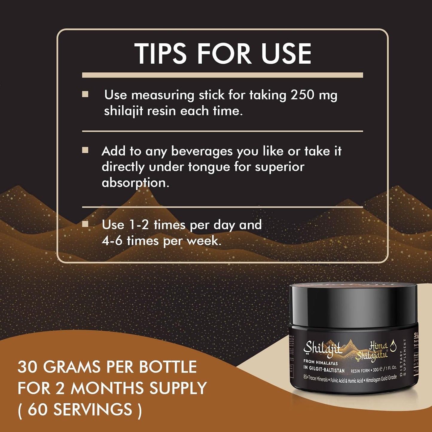 Gold Grade Hima Shilajatu Shilajit Resin - 100% Pure Himalayan Shilajit with Fulvic Acid & 85+ Trace Minerals Complex - Energy & Immune Support - Pack of 3 (6 Months)