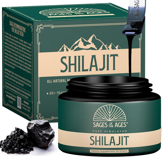 Gold Grade Pure Himalayan Shilajit Resin: Organic 30gm, Men's 78% Fulvic Acid, Lab Tested, 85+ Trace Minerals