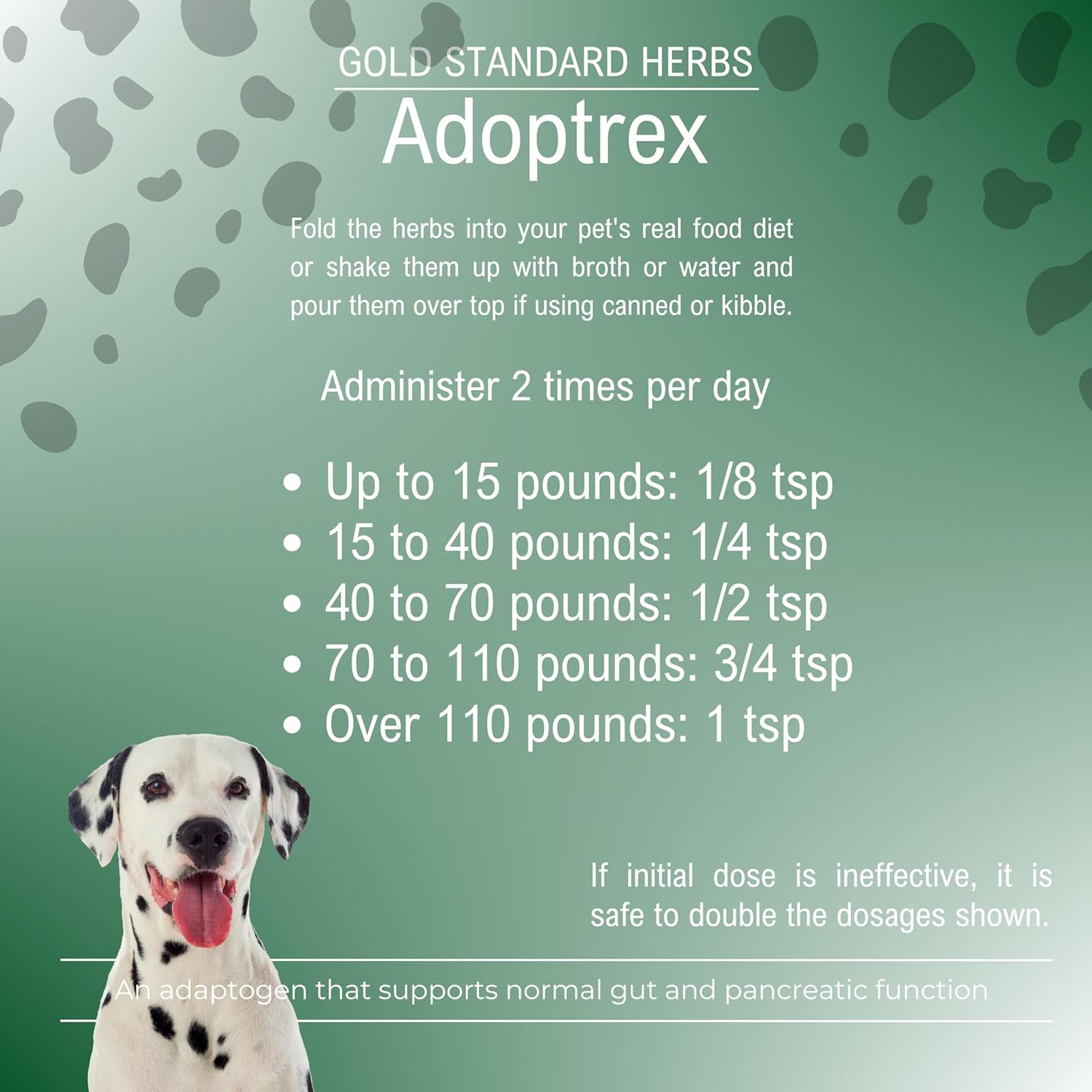 Gold Standard Herbs Adoptrex Dog Supplement - Natural Gut & Pancreatic Support with Magnolia & Ginger (85g)