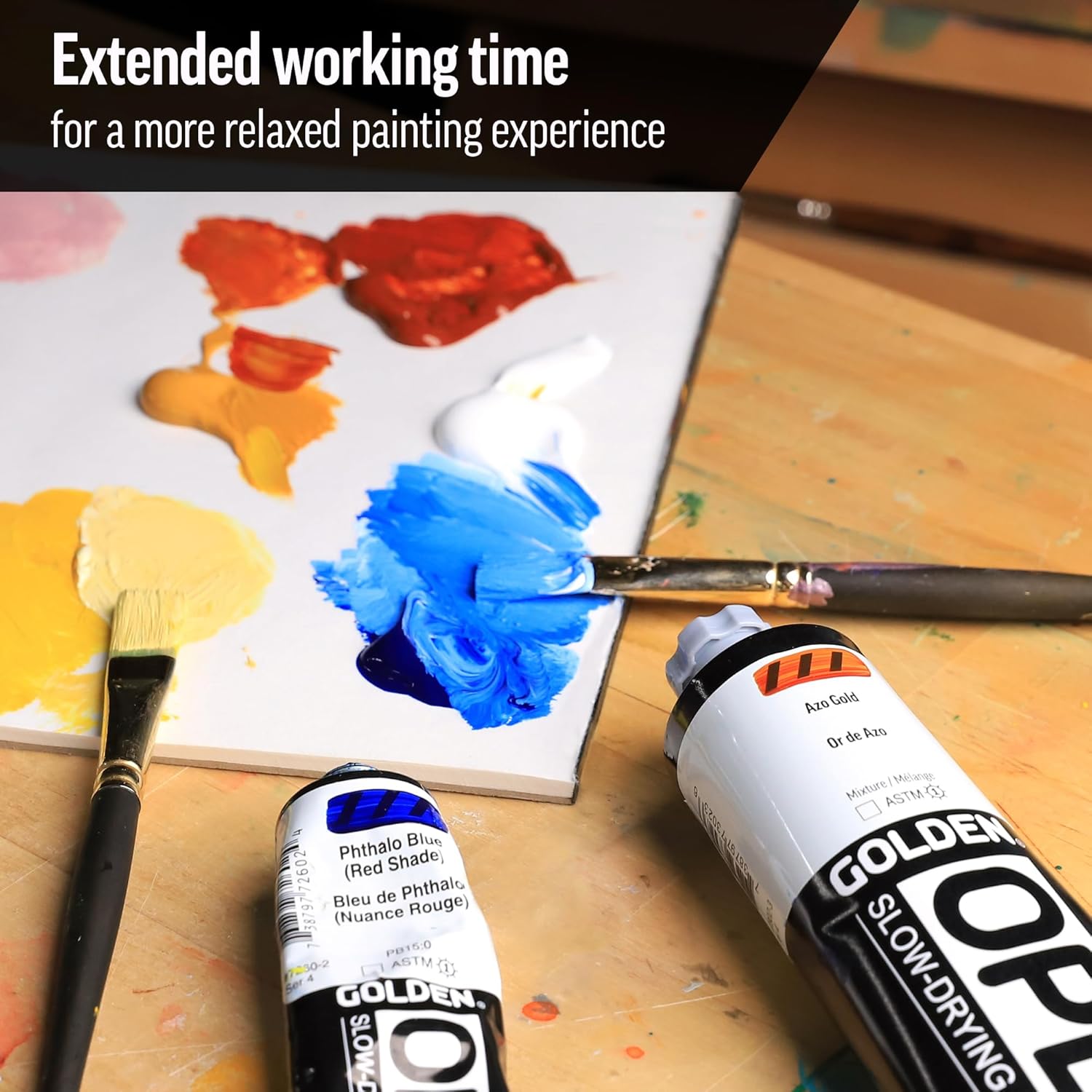 Golden Artist Colors OPEN Slow-Drying Acrylics by GOLDEN, Chromium Oxide Green, 5 fl oz. tube, Professional Acrylic Paint, Opaque