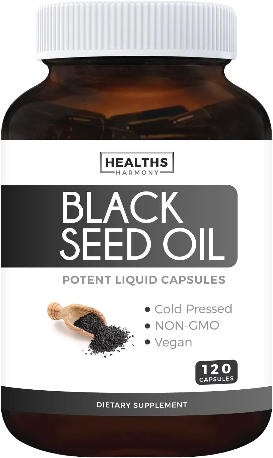 Golden Harmony Bundle: Turmeric, Ginger, & Black Seed Oil Capsules - 95% Curcuminoids with Bioperine - Non-GMO Cold-Pressed Cumin Seed Oil