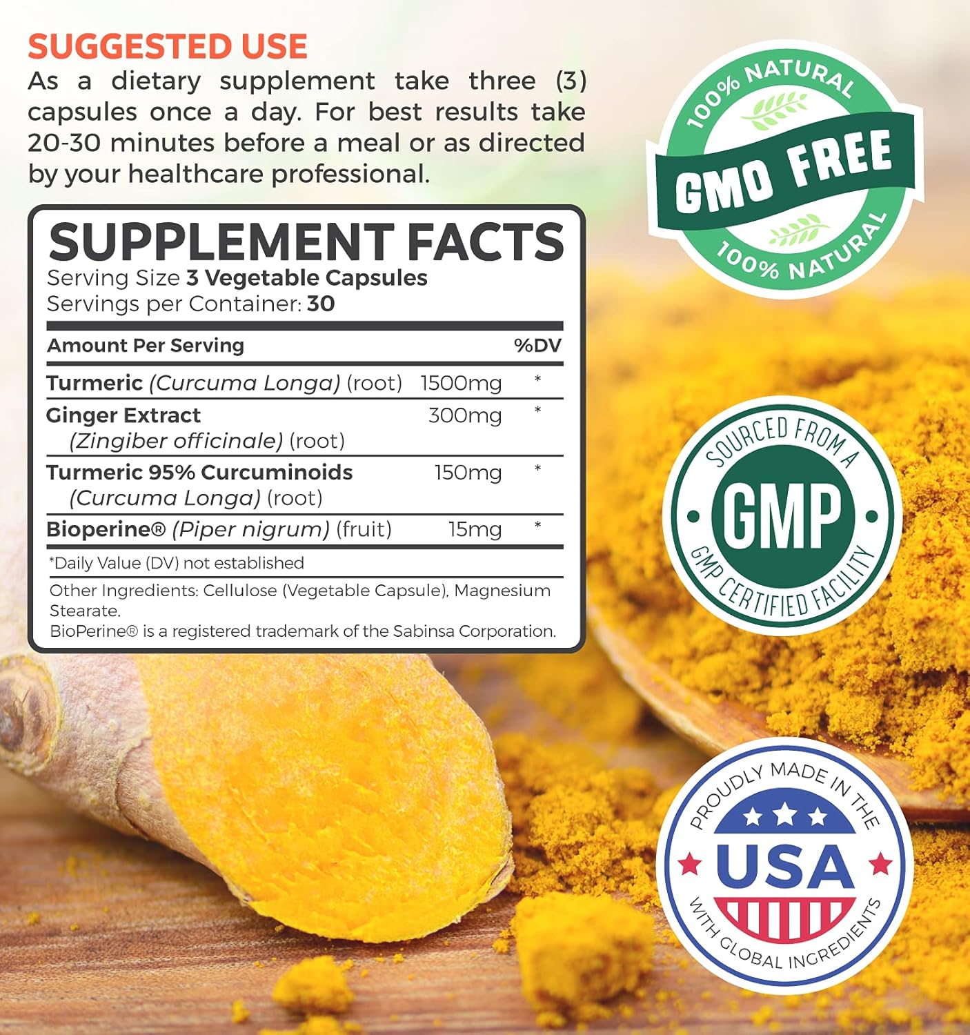 Golden Harmony Bundle: Turmeric, Ginger, & Black Seed Oil Capsules - 95% Curcuminoids with Bioperine - Non-GMO Cold-Pressed Cumin Seed Oil