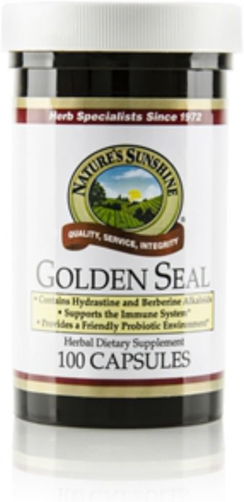 Golden Seal Capsules - Natural Health Support from Nature's Sunshine, 100 Count