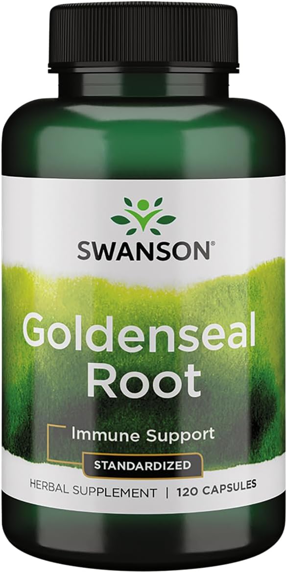Goldenseal Root Extract Capsules - Immune Support & Wellness - Standardized to 5% Alkaloids - 120 Capsules, 125mg