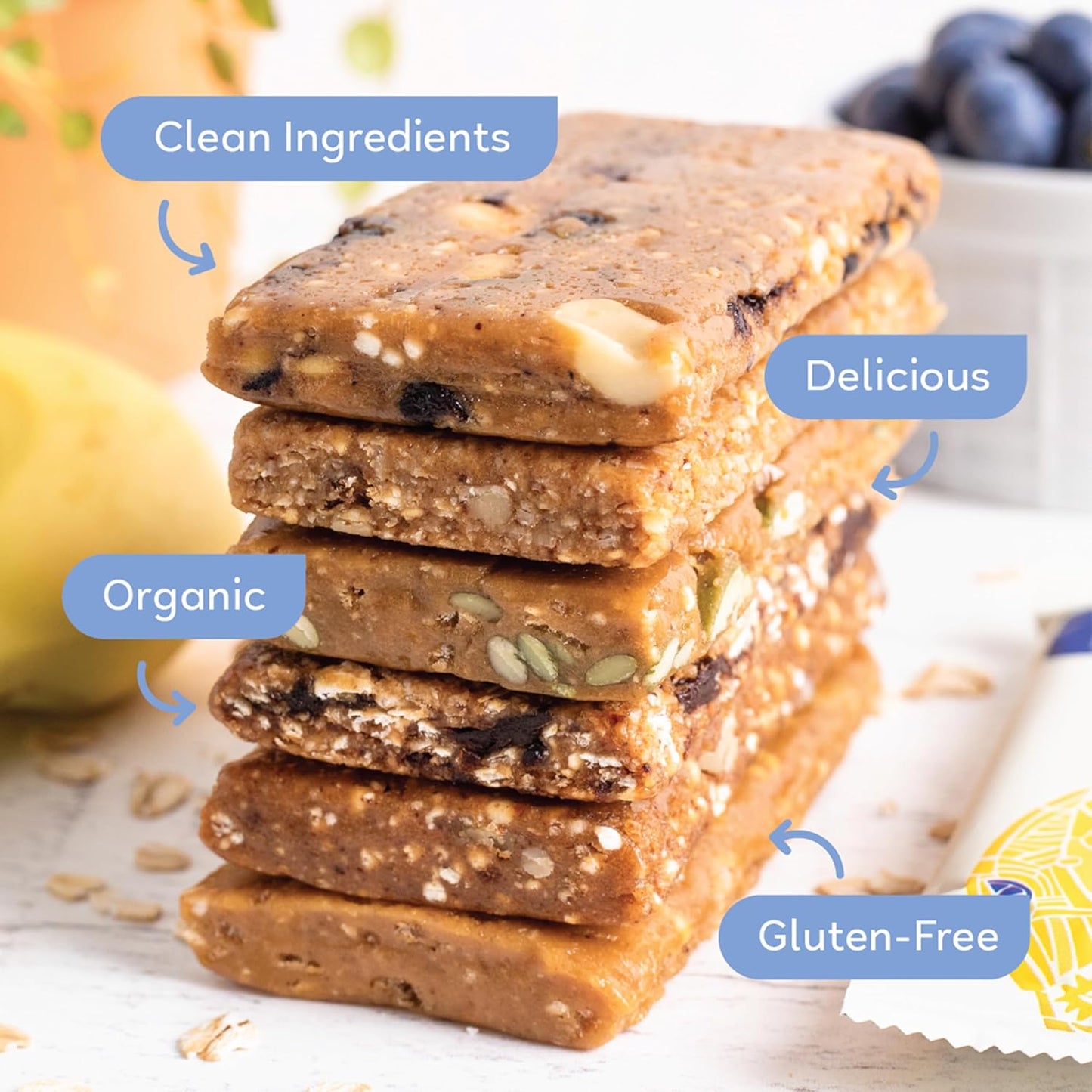 GoMacro MacroBar Organic Vegan Protein Bars - Breakfast Variety Pack, 12 Bars, 2.0-2.3 oz
