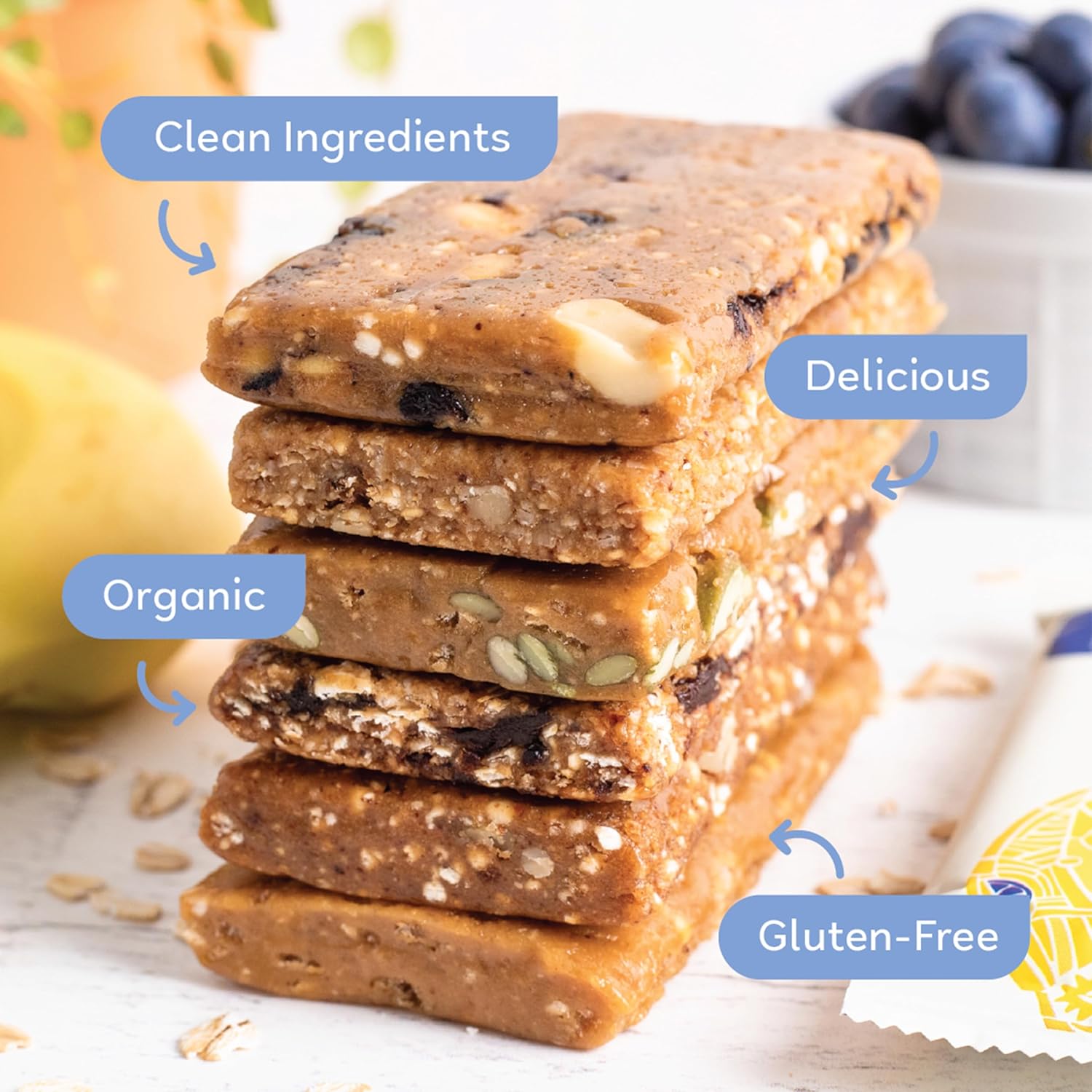 GoMacro MacroBar Organic Vegan Protein Bars - Breakfast Variety Pack, 12 Bars, 2.0-2.3 oz