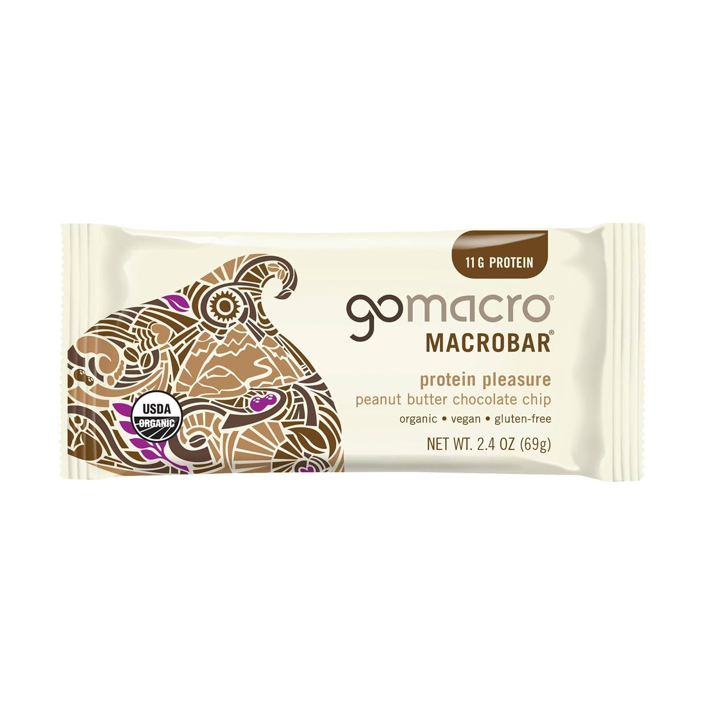 GoMacro Protein Pleasure Bar - Peanut Butter Chocolate Chip Flavor - 2.4 oz