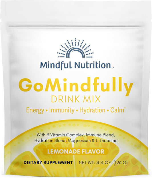 GoMindfully Super Calm Magnesium Powder Drink Mix - Lemon Flavor - 4.4oz - Mindful Nutrition