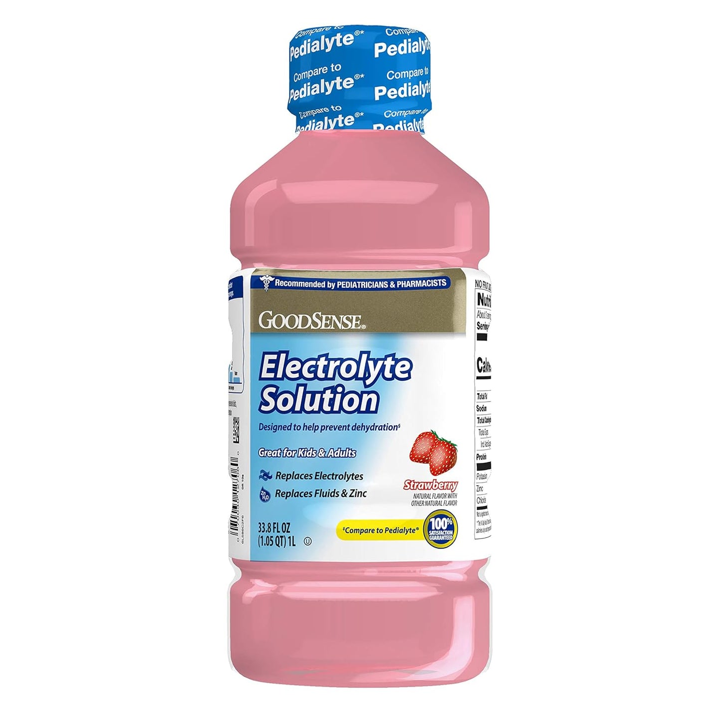 GoodSense Strawberry Electrolyte Solution - Prevent Dehydration, Replaces Electrolytes, Fluid, and Zinc - 33.8 fl oz
