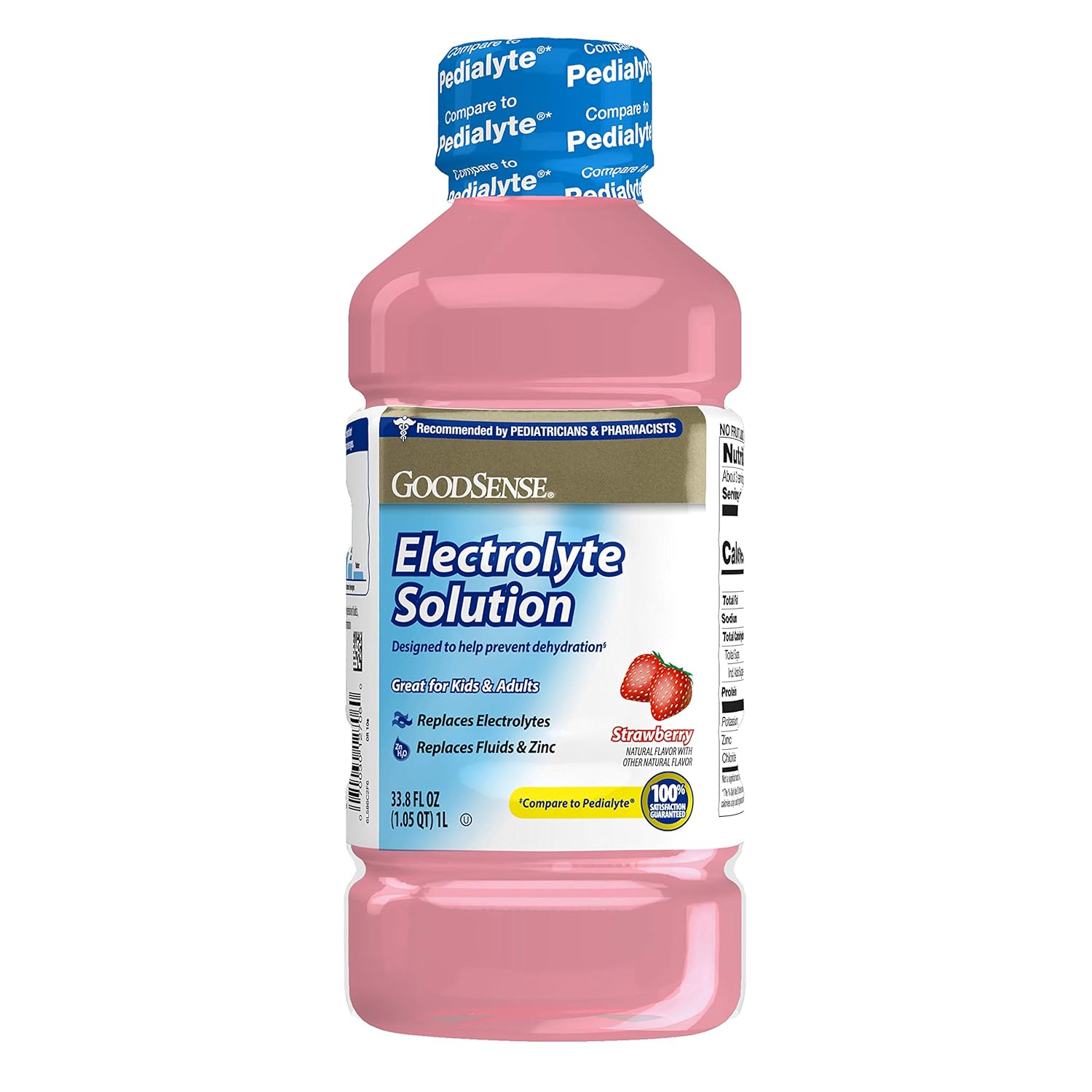 GoodSense Strawberry Electrolyte Solution - Prevent Dehydration, Replaces Electrolytes, Fluid, and Zinc - 33.8 fl oz