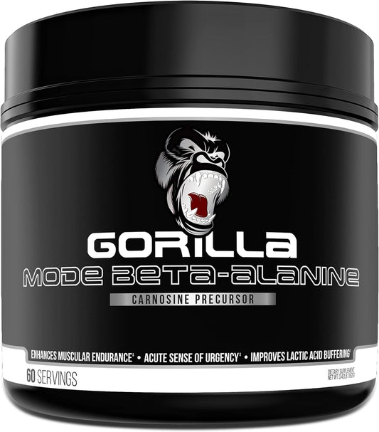 Gorilla Mind Beta-Alanine Supplement for Enhanced Muscular Endurance - 3.2 Grams per Serving