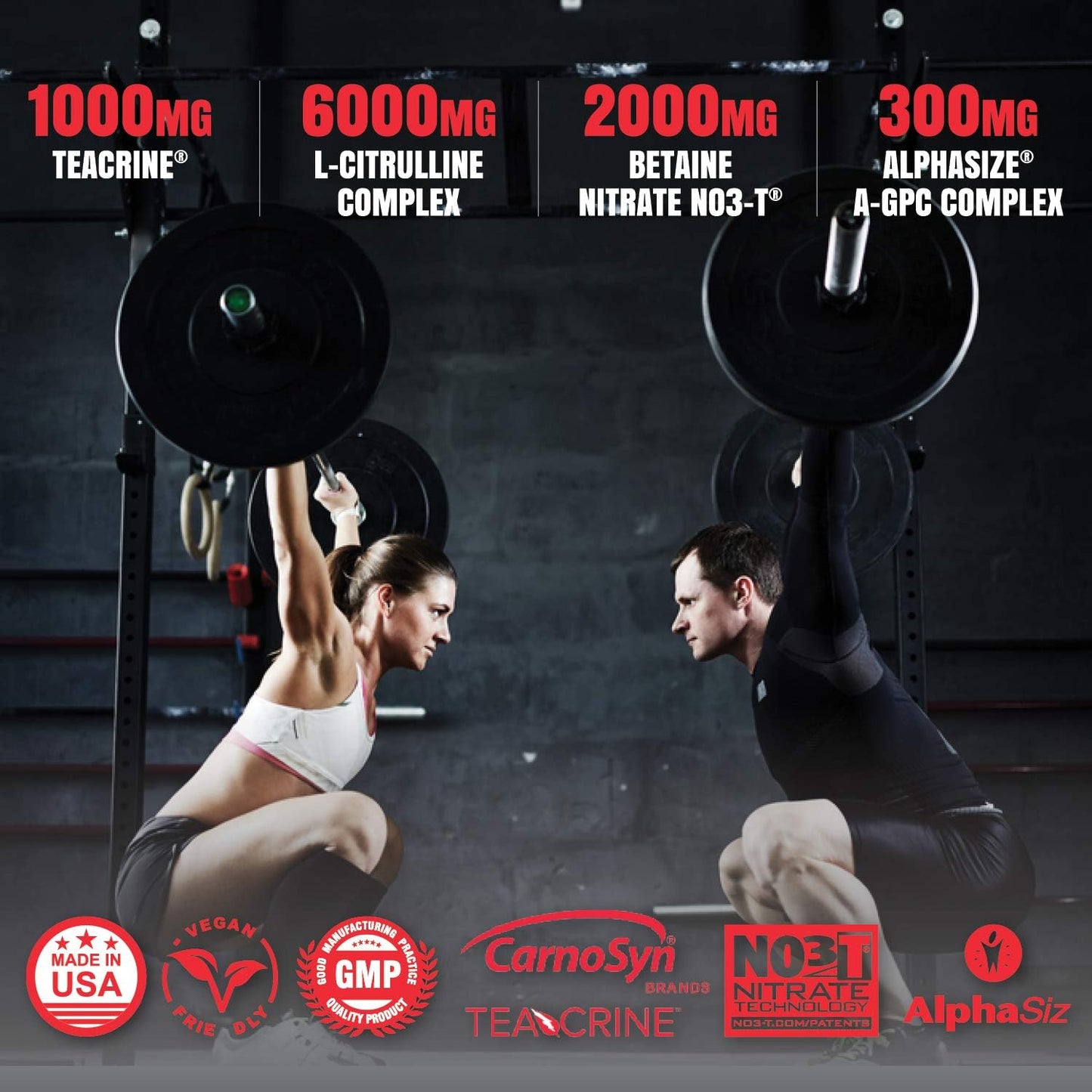 Granite GX Pre Workout Supplement - Sour Power Flavor - Enhances Focus, Energy, & Performance - Teacrine, L-Citrulline, Betaine, A-GPC - 20 Servings