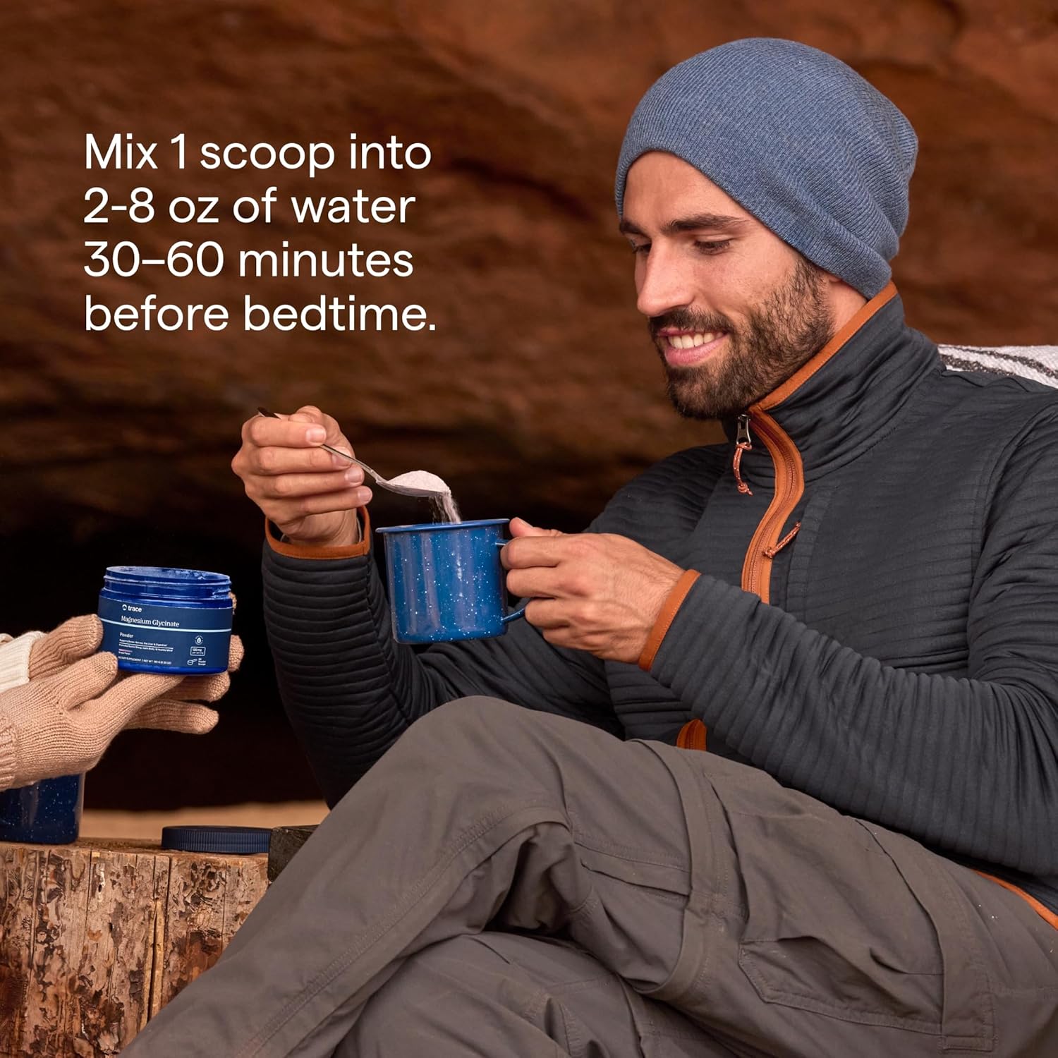 Grape Flavored Trace Minerals Magnesium Glycinate Drink Mix - Supports Digestion, Muscles, Immune System & Sleep - 120mg, 180g (60 Servings)