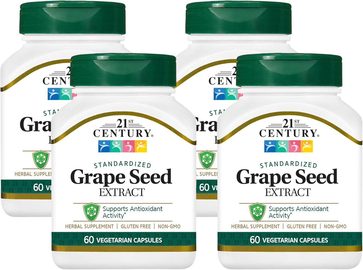 Grape Seed Extract Veg Capsules - 21st Century Formula, 240 Count - Pack of 4