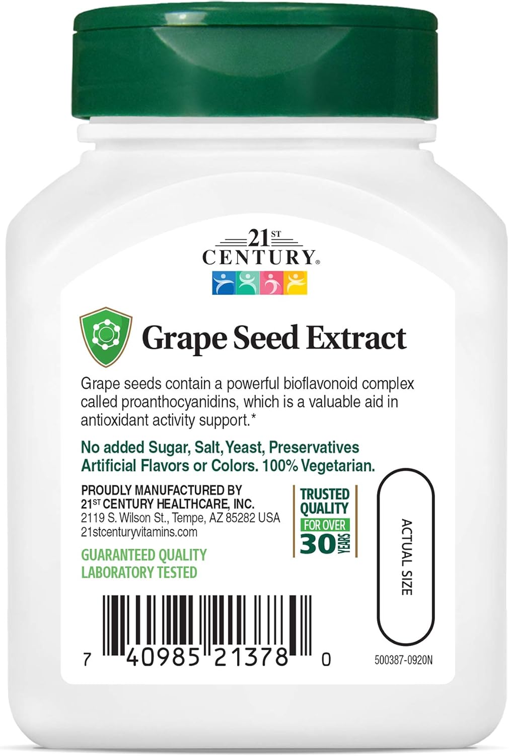 Grape Seed Extract Veg Capsules - 21st Century Formula, 240 Count - Pack of 4
