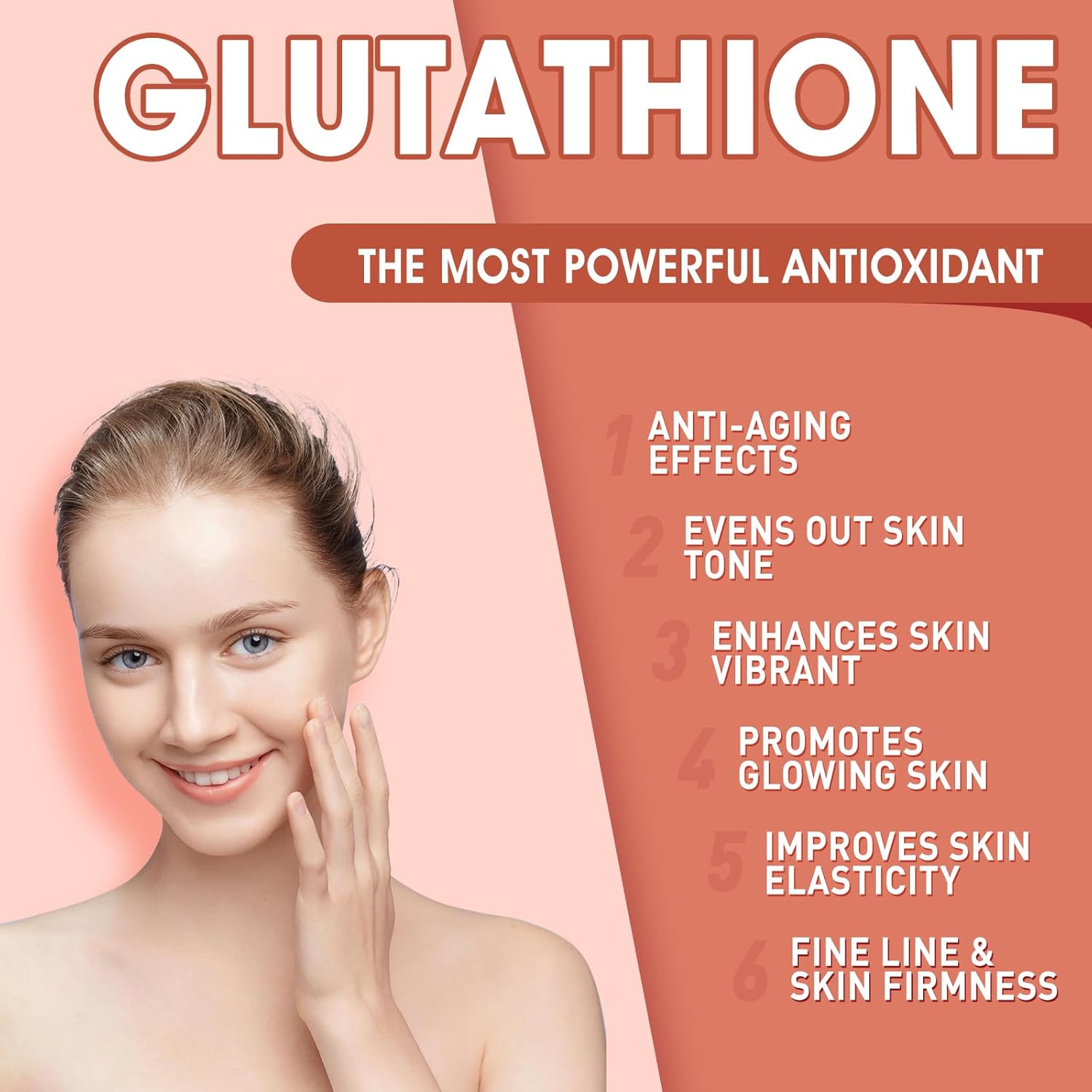 Grapefruit Flavored Glutathione Collagen Gummies for Women with Vitamin C and E - 60 Count