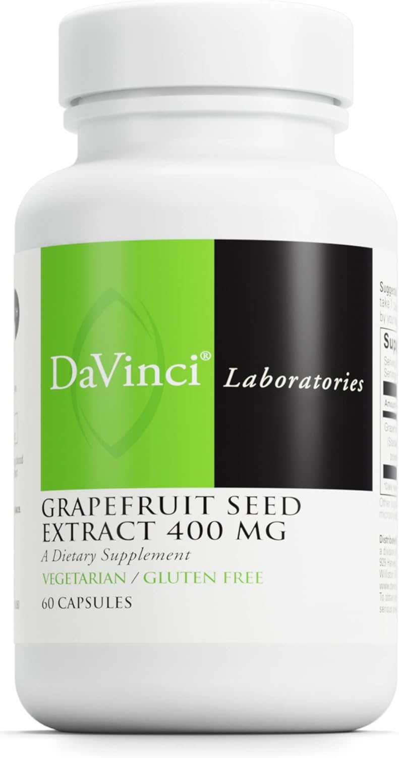Grapefruit Seed Extract 400mg Capsules for GI & Digestive Health - Vegetarian, Gluten Free - 60ct (1 Month Supply)