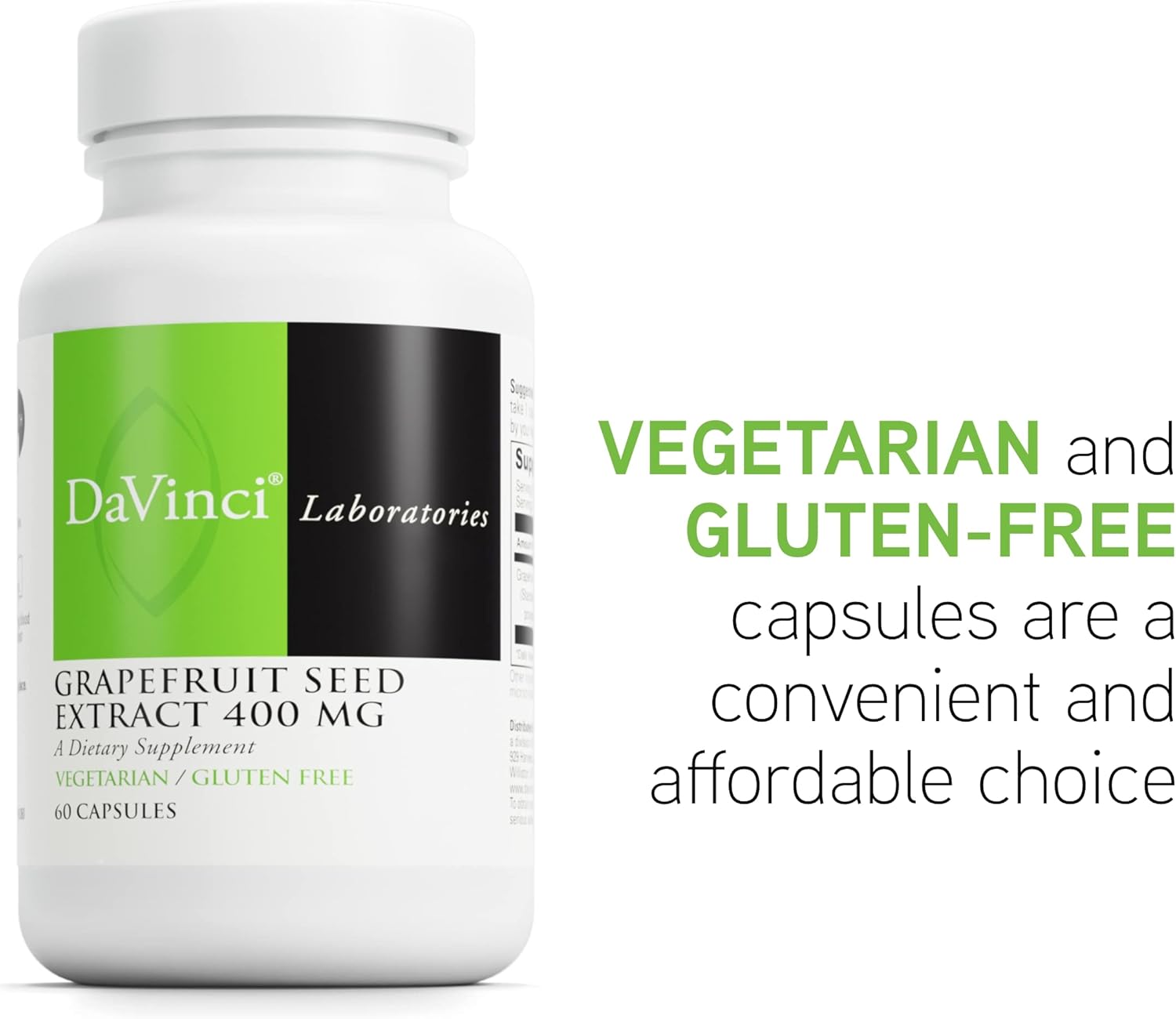 Grapefruit Seed Extract 400mg Capsules for GI & Digestive Health - Vegetarian, Gluten Free - 60ct (1 Month Supply)