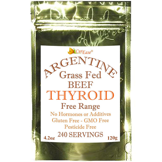 Grass-Fed Argentine Beef Thyroid Powder by CurEase - 4.2oz