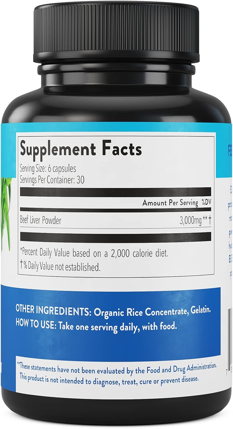 Grass-Fed Beef Liver and Organ Capsules for Improved Nutrition and Wellness