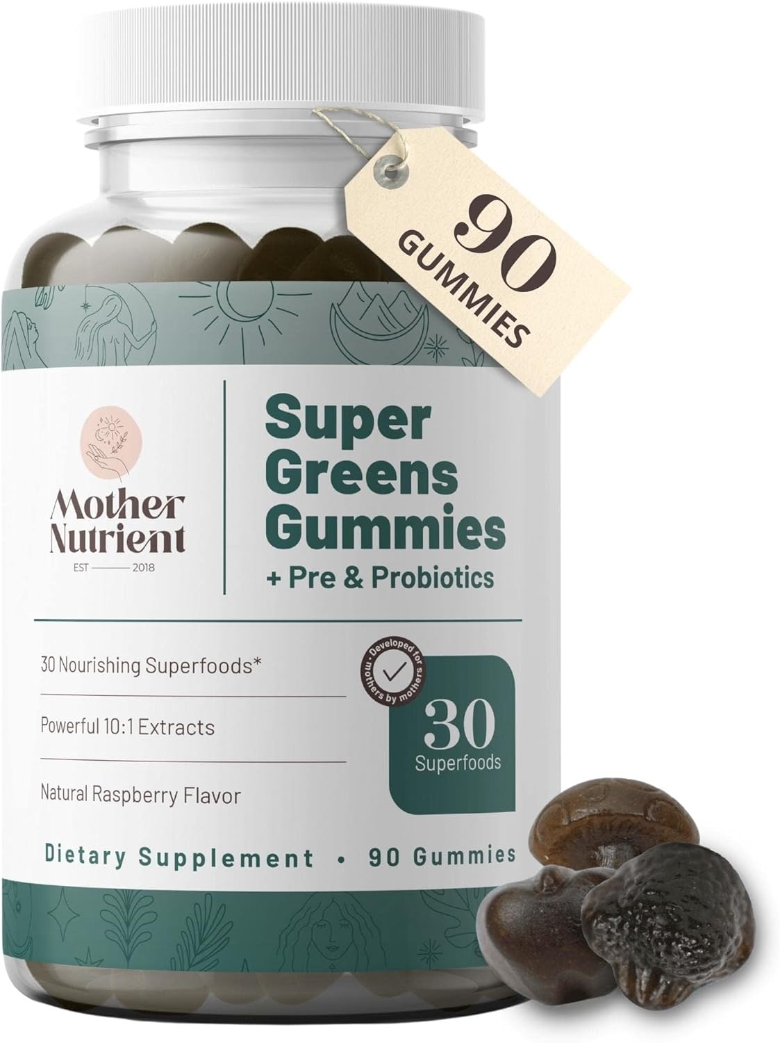 Grass-Fed Beef Liver Capsules and Super Greens Gummies Bundle with 30 Powerful Greens Superfoods - Natural Daily Nutrient Boost