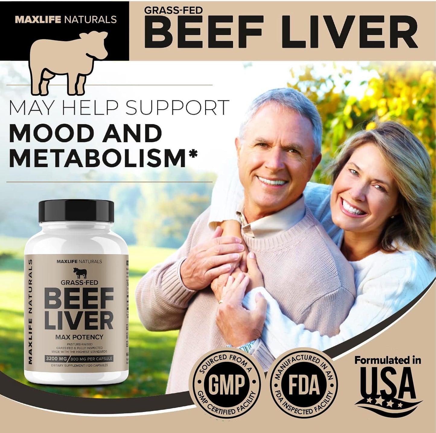 Grass Fed Beef Liver Supplement - High in Iron, Vitamin A & B12 for Energy - Pasture-Raised in New Zealand - Non-GMO, Hormone-Free Liver Tablets
