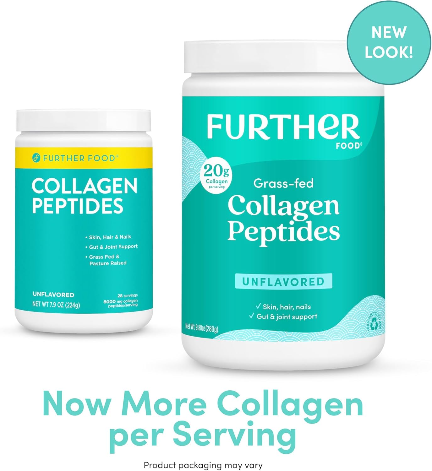 Grass-Fed Collagen Peptides Powder for Gut Health, Joints, Hair, Skin, Nails - Unflavored, Paleo Keto, Sugar-Free - 9.88 oz