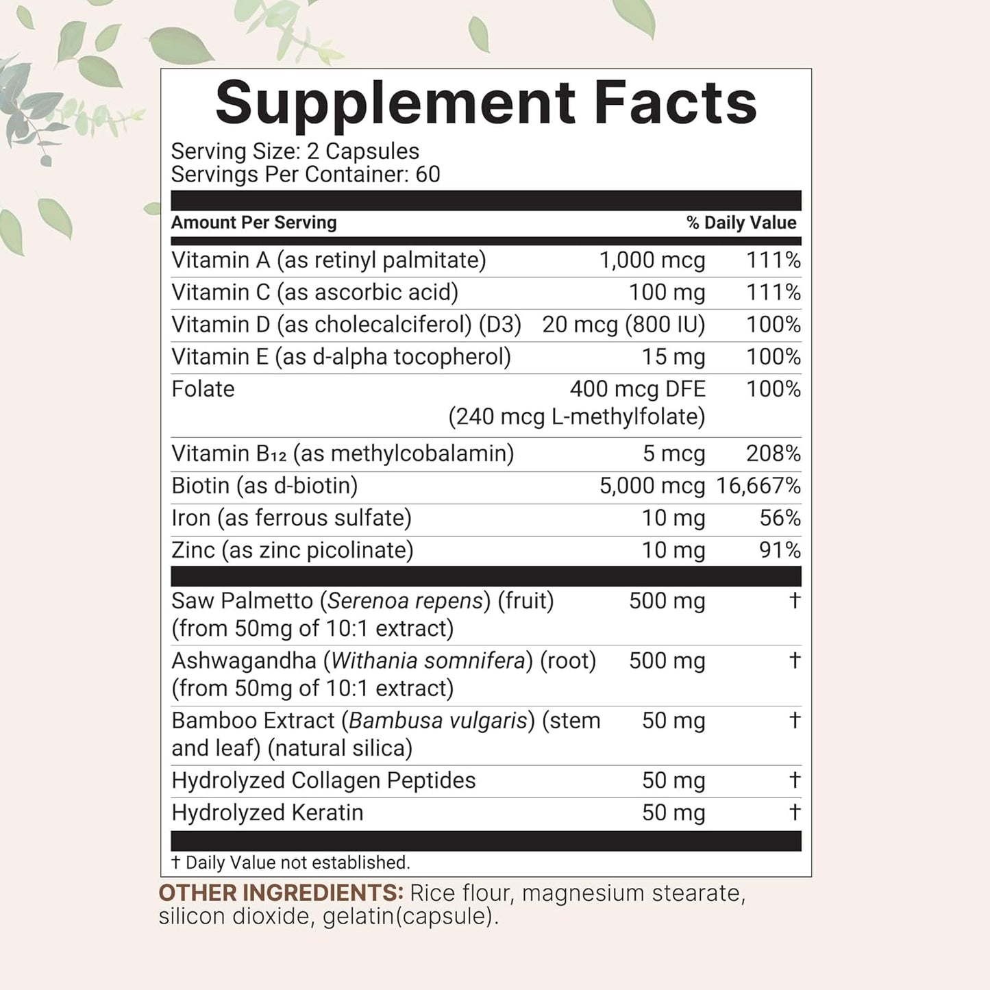 Grass-Fed Collagen Peptides Powder & Hair Vitamins Capsules Bundle | 2 Pack | 14-in-1 Hair Growth Support Formula | Micro Ingredients
