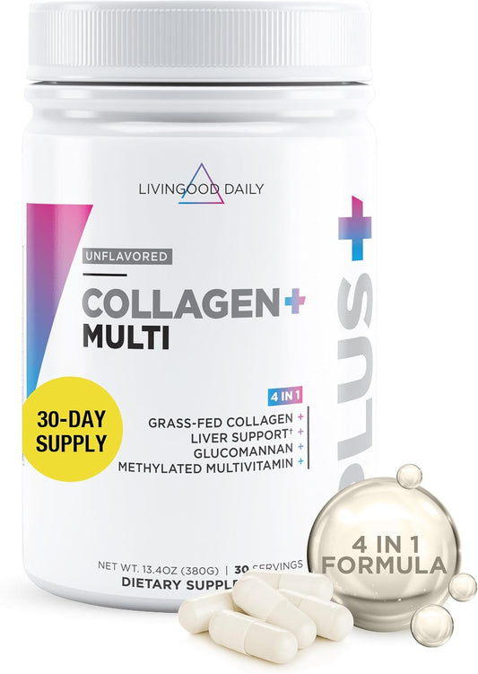 Grass-Fed Collagen Powder for Hair, Skin & Nails - Unflavored Peptides for Women & Men - Keto & Paleo Friendly - 30 Servings