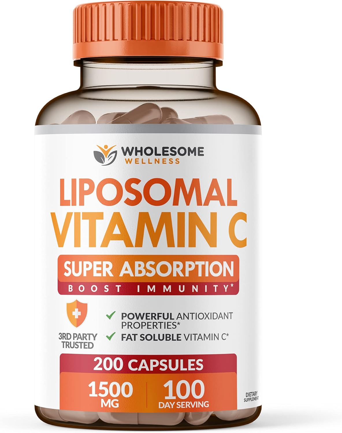 Grass Fed Desiccated Beef Liver Capsules + Liposomal Vitamin C Bundle for High Absorption (180 Pills Liver, 200 Pills Vitamin C)