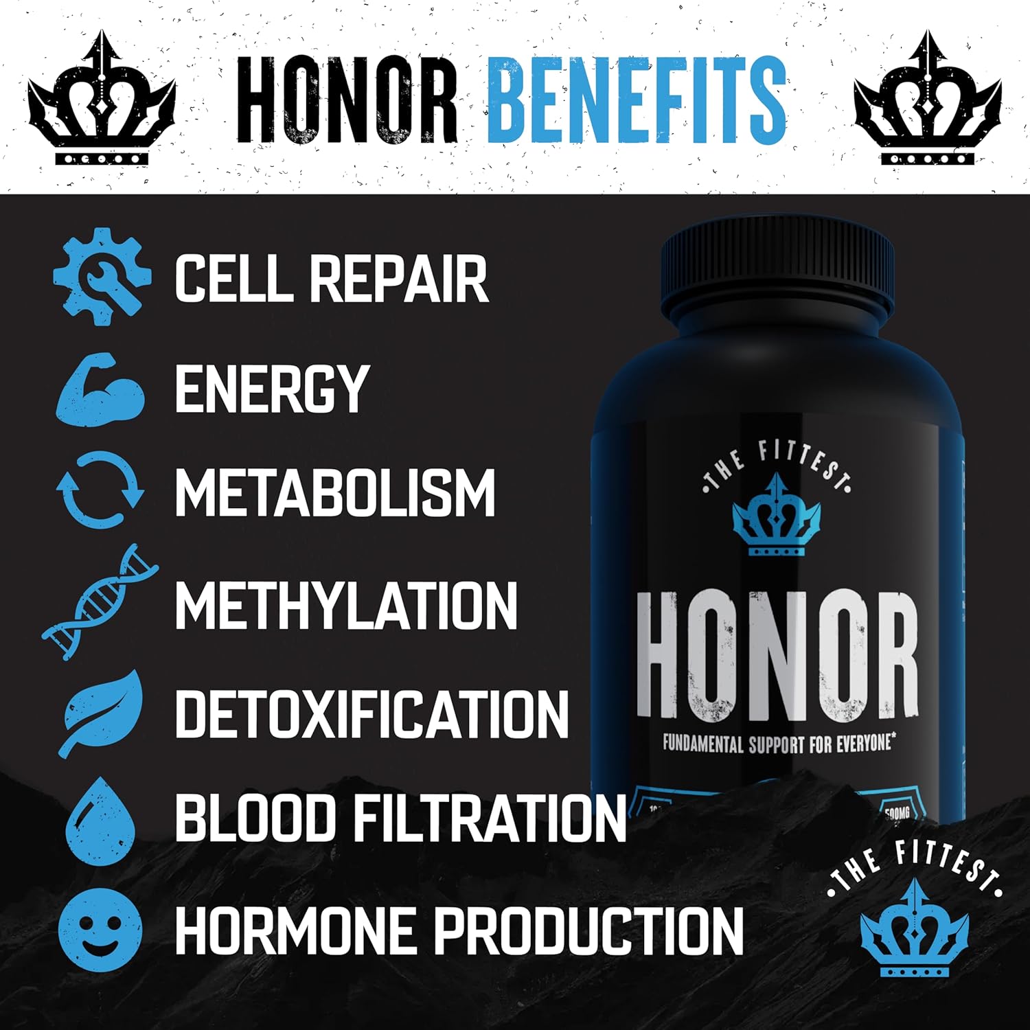 Grass Fed Liver & Bone Marrow Supplement for Energy, Collagen, Joint & Bone Health - 180 Capsules