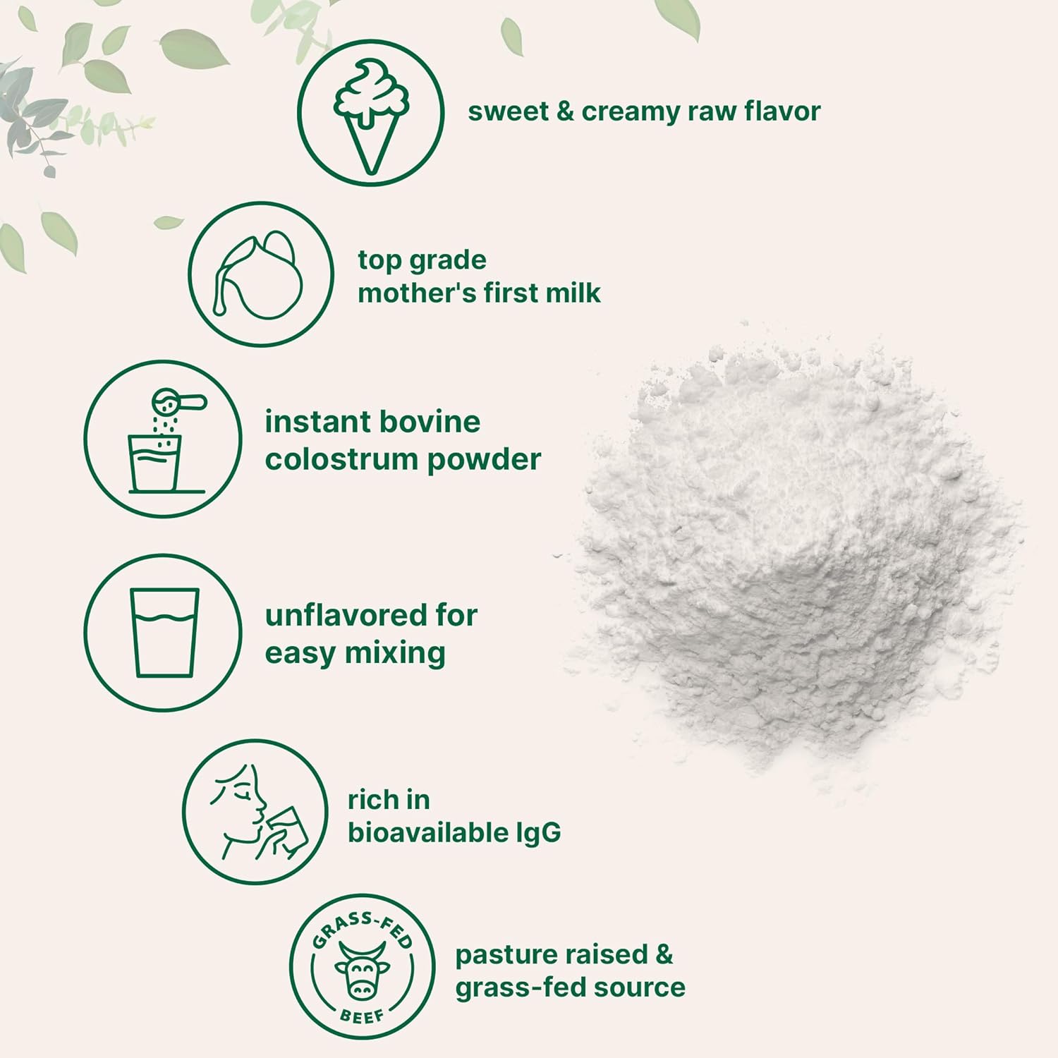 Grass-Fed Multi Collagen Protein Powder & Colostrum Bundle - 2lbs Each | Premium Bovine Peptides & Instant Mother’s Milk - 2 Pack