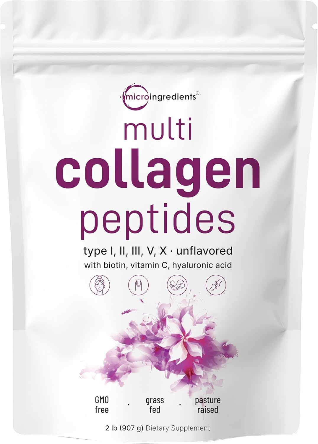 Grass-Fed Multi Collagen Protein Powder & D-Chiro Inositol Bundle - 2lbs | Peptides & Supplement for Women - 2 Pack