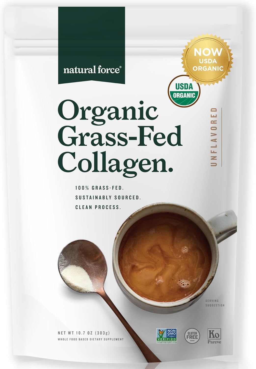 Grass Fed Organic Whey Protein Powder Vanilla Flavor 5 lb + Clean Collagen Peptides Powder 10.7oz Unflavored