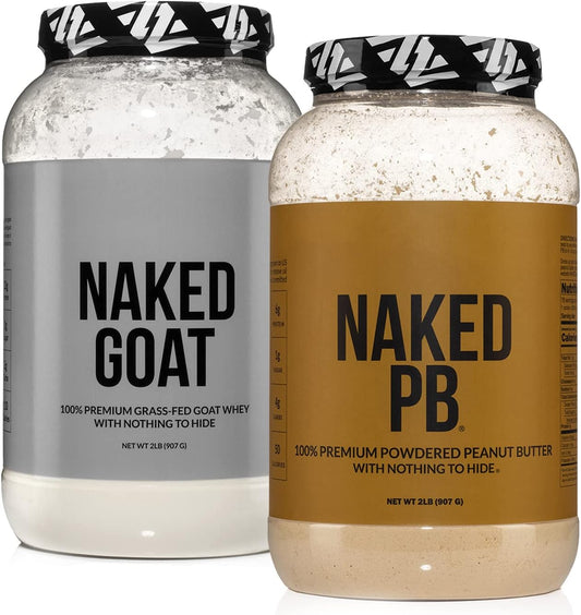 Grass Fed Protein Bundle: 2LB Naked Goat and 2LB Naked Peanut Butter - Naked Nutrition