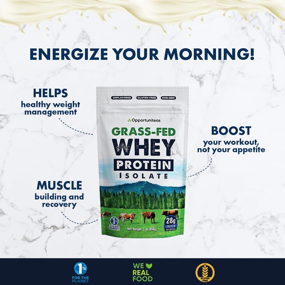 Grass Fed Unflavored Whey Protein & Liver Detox Matcha Tea Bundle - Muscle Support & Liver Cleanse - BoostGo Australia