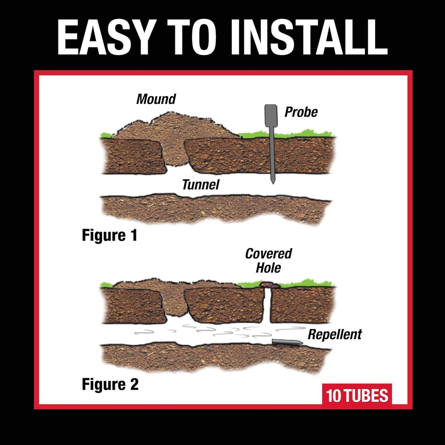 Green 410-2 Garlic Tunnel Tubes Repel Moles & Gophers Efficiently